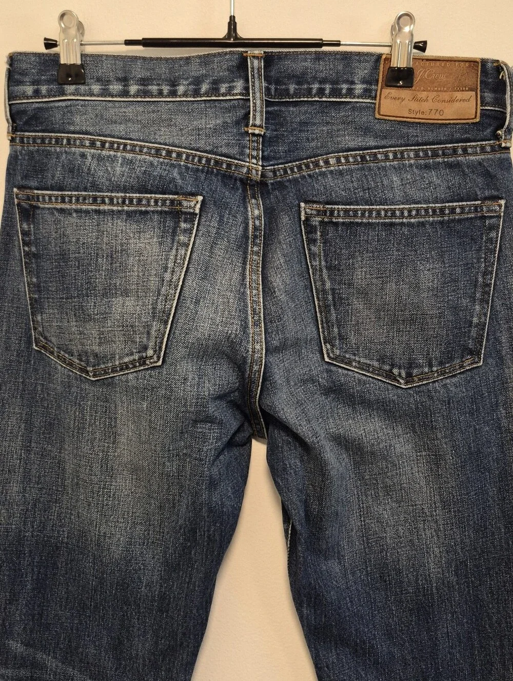 J.Crew 770 Straight Jeans Kaihara Japanese Denim Blue Dark Wash Men's Sz 29x32